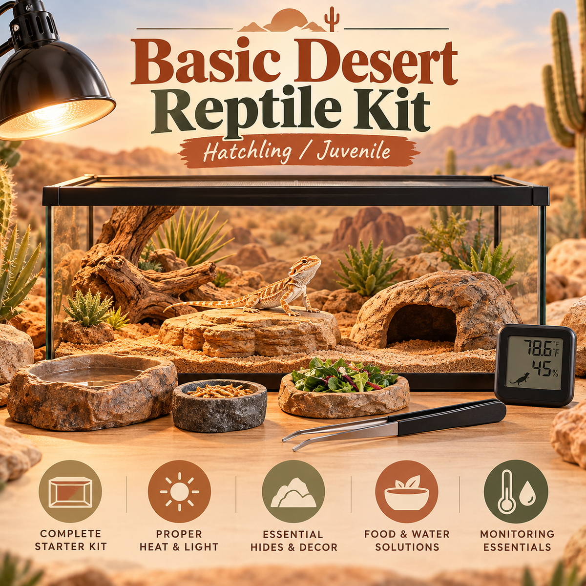 Basic Desert Reptile kit - Hatchling/Juvenile