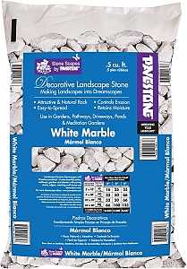Rock White Marble Chips  - 0.5 CF - #12121