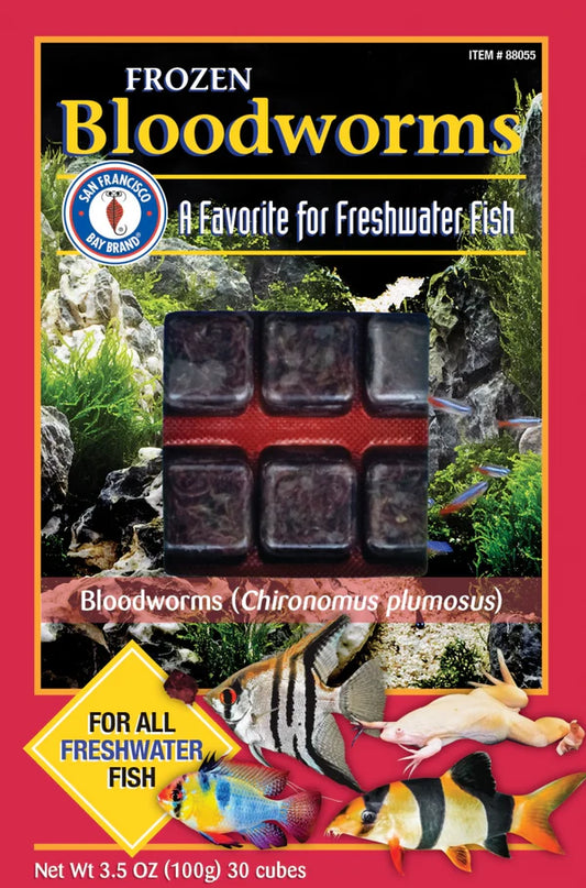Bloodworms Frozen 3.5 oz - Red - 30 Cubes - #28770