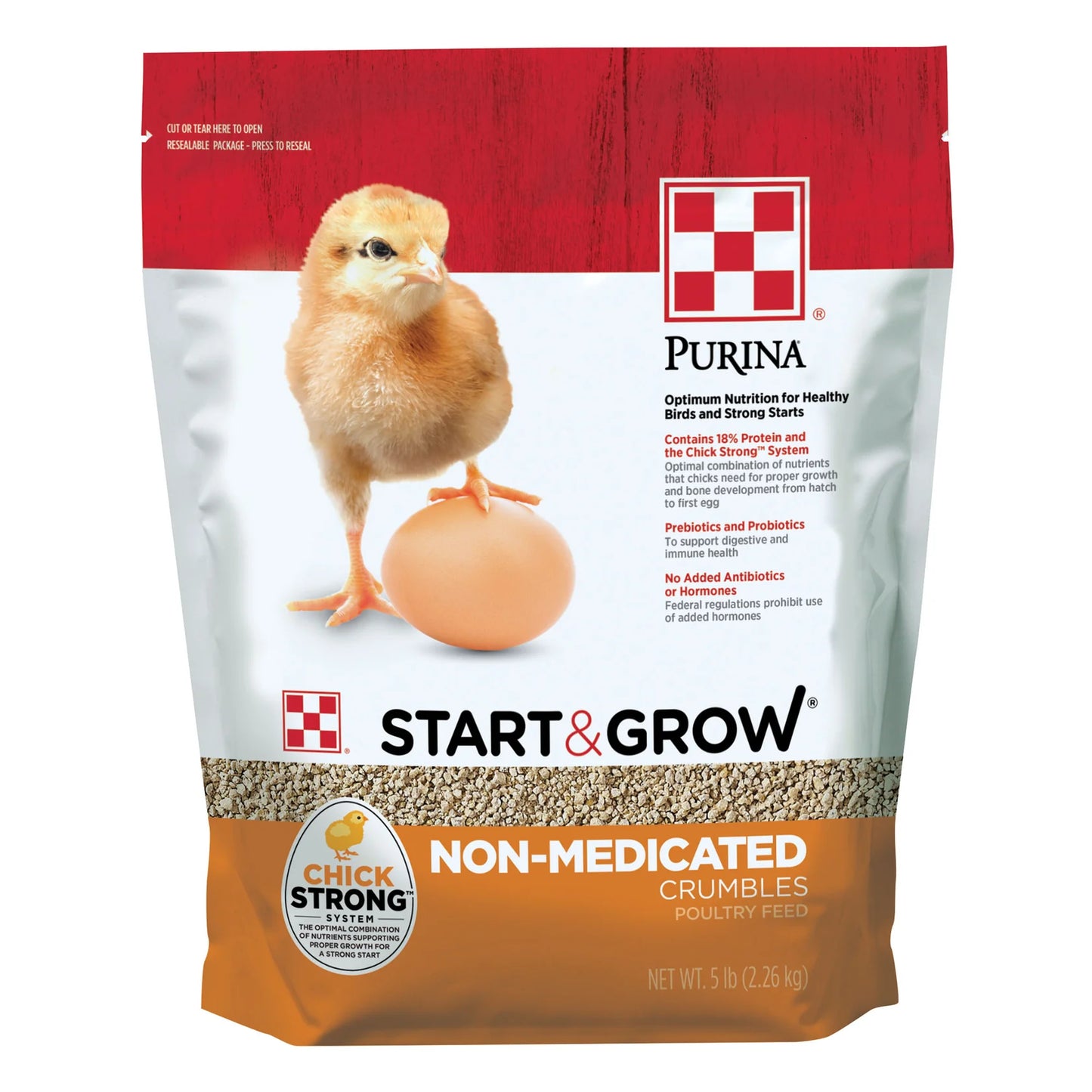 Chick Feed Start & Grow Non-Medicated - 5 Lbs - #26306