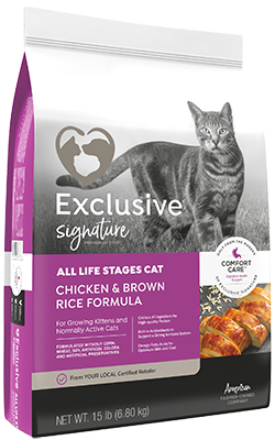 Cat Food Chicken & Brown Rice - Purple - Exclusive Signature - 15 Lbs - #26179