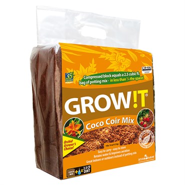 Coco Coir Mix Organic Grow It - 9 lbs 14 oz - 2.5 Cubic Feet - #17914