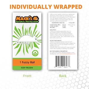 Rat Frozen - Fuzzy - Bulk 25 - Individually wrapped -