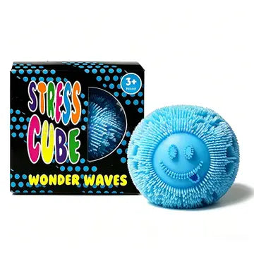 Blue Stress Cube Fuzz Ball Squishy Toy - #33019