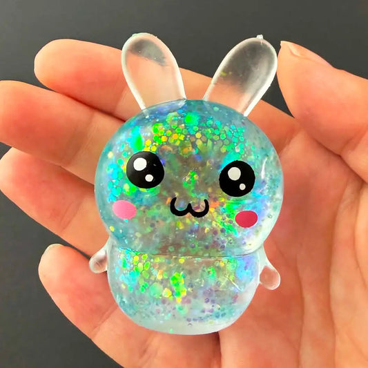 Mini Glitter Bunny Sugar Squishy Squeeze Toy - #33189