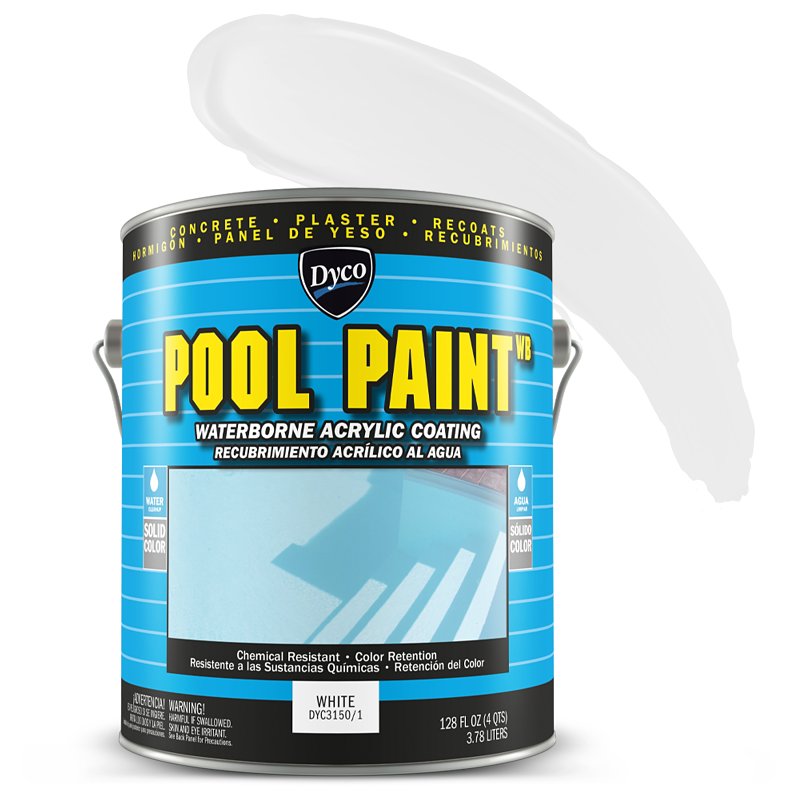Dyco Pool Paint - Semi-Gloss - White - 1 Gallon