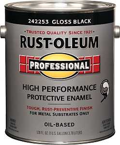 Rust-Oleum Oil-Based Protective Enamel - Gloss Black - 1 Gallon - #22256