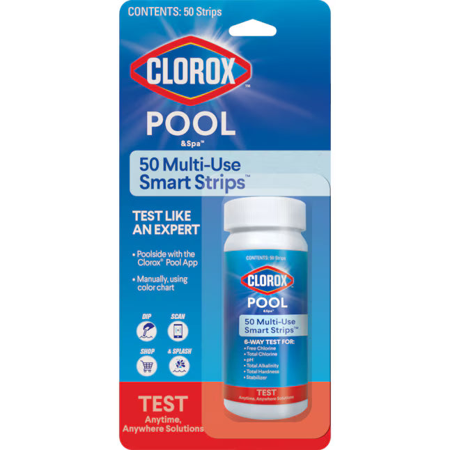Test Strip 6-Way Pool - 50 Strips - Clorox - #32577