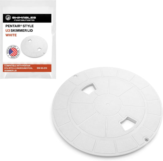 10" Round Skimmer Lid - Gray / White