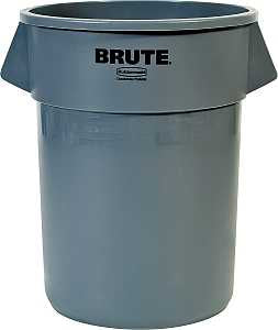 Trash Can Gray Round Brute - 55 Gallon - #20254
