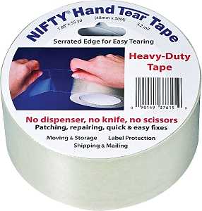 Nifty Clear Hand Tear Tape - 2"x55 Yards - #9570