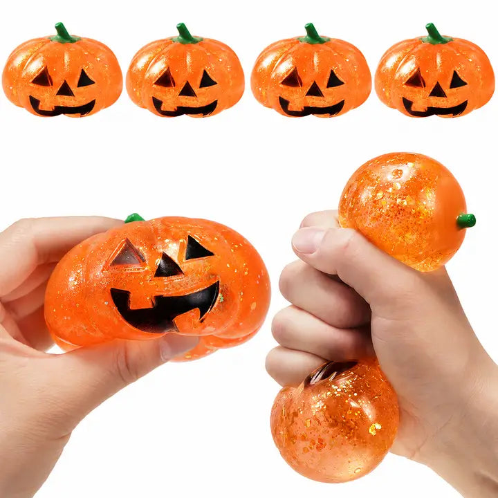 Pumpkin Jack O Lantern Sugar Ball Thick Squeeze Toy - #33082