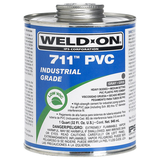 711 PVC Glue - Gray - 1/2 Pint - #16380