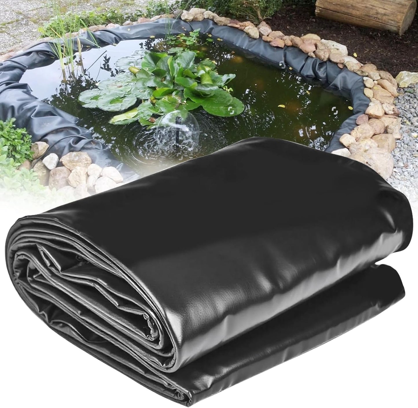 20' x 20' Pond Liner - 20 MIL - Black - HDPE - #32852
