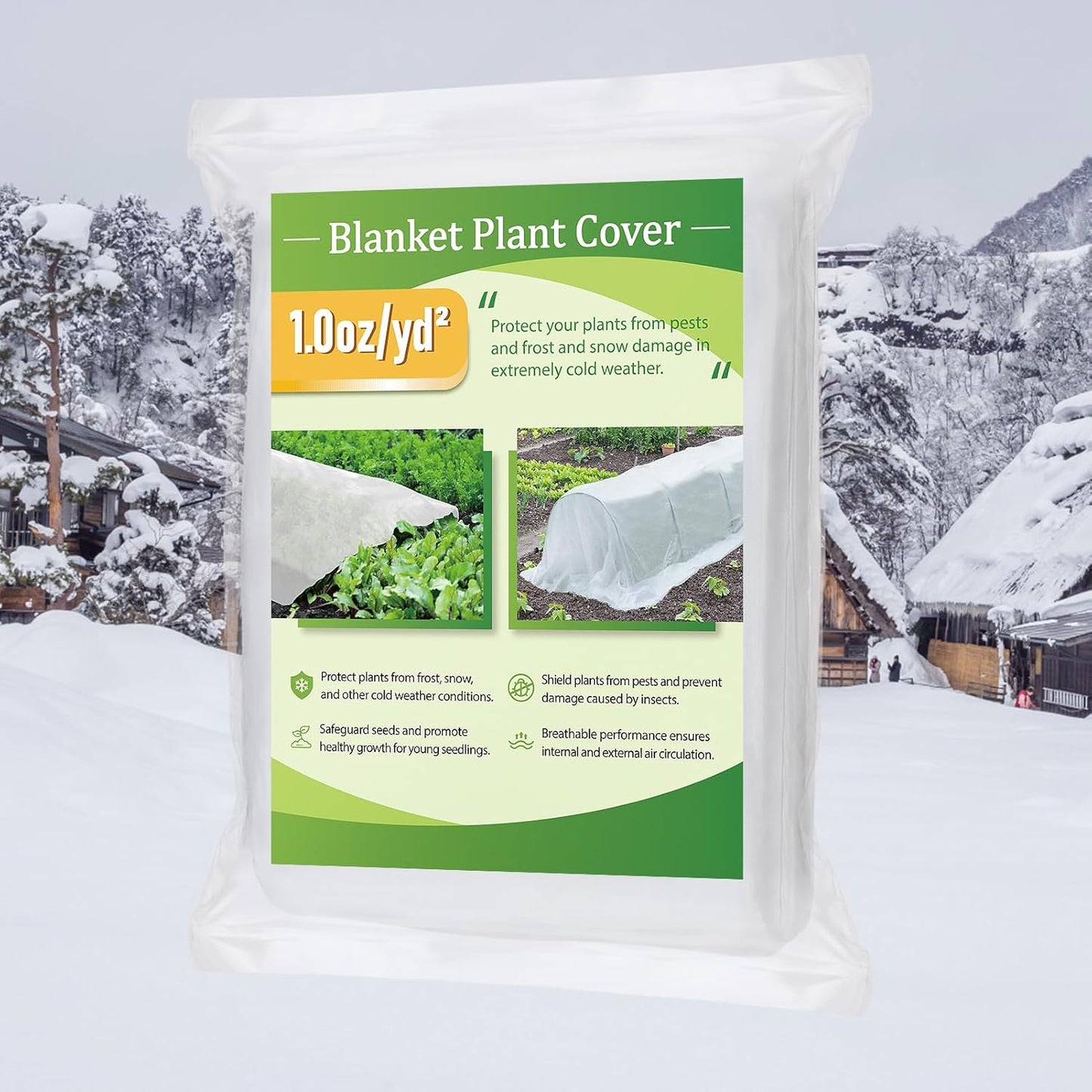 Frost Blanket / Frost Cloth - Plant Cover Freeze Protection - 10' x 12' - White - #32463