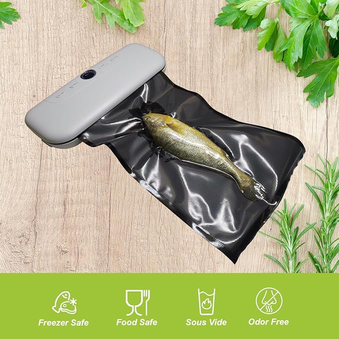 Vacuum Seal Bags Black and Clear - 11" x 24" - 5 Mil - 50 count - #31833