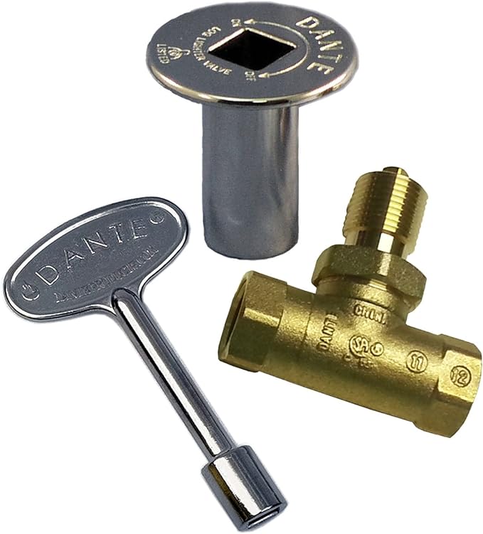Combo Valve, Floor Plate, Key - 1/2" - Chrome #25806