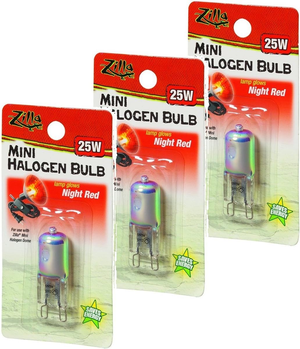 Mini Red Halogen Bulb - 25 Watt - Zilla - #32953