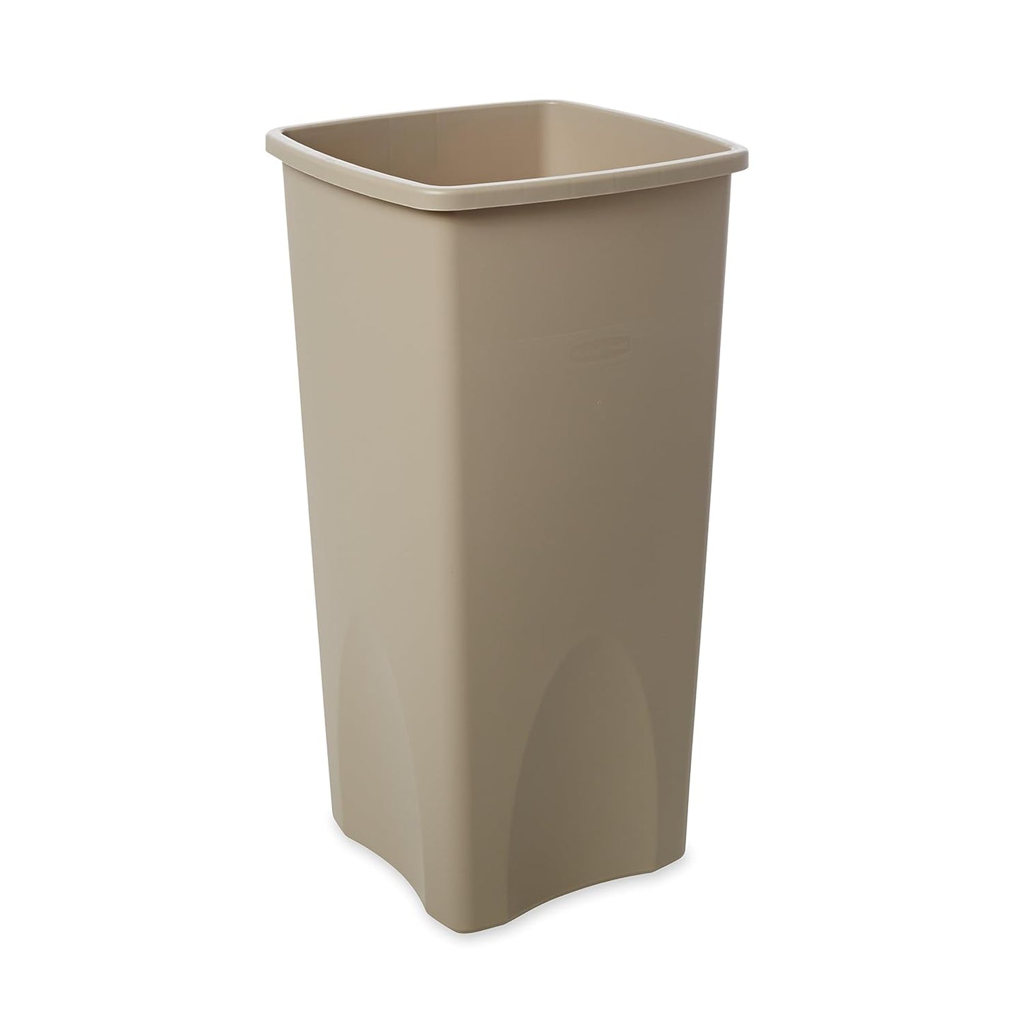 23 Gallon Square Beige Trash Can w/ No Lid - Rubbermaid - #