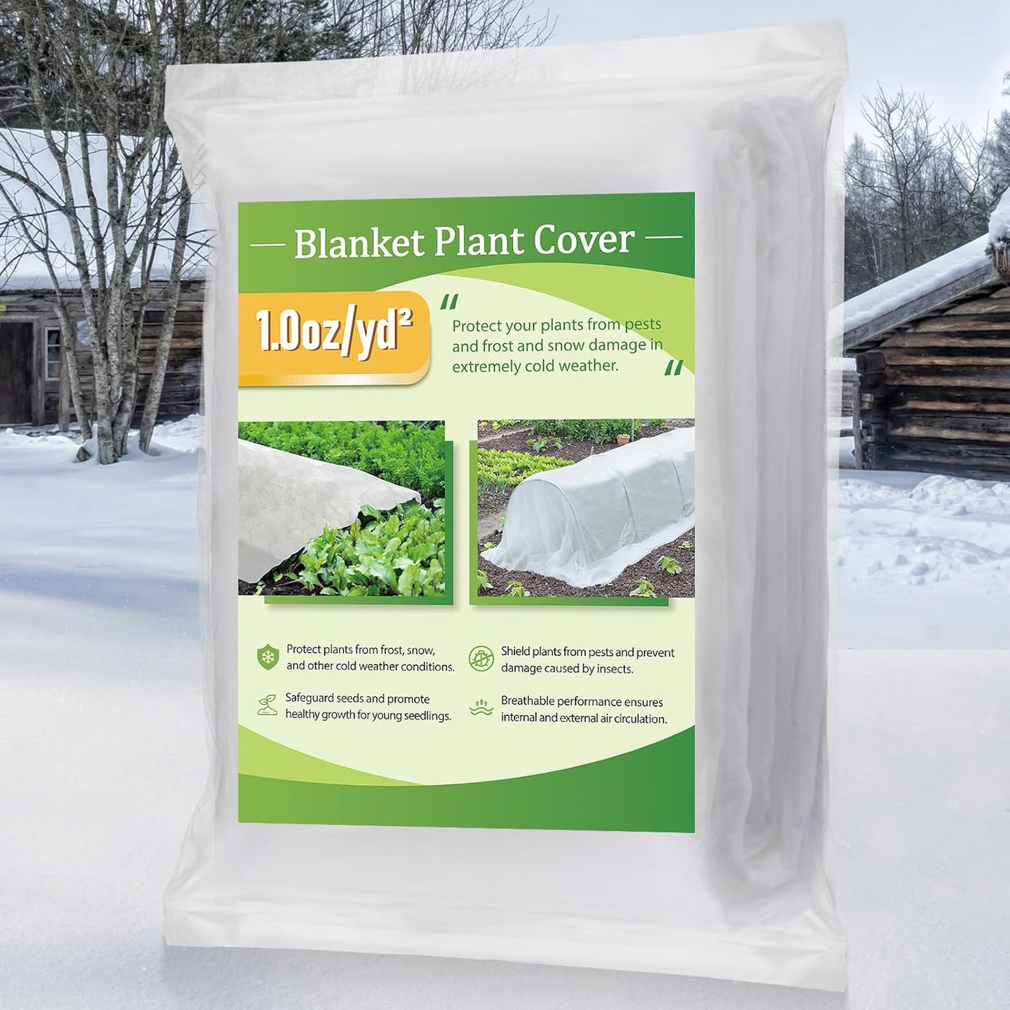 Frost Blanket / Frost Cloth - Plant Cover Freeze Protection - 10' x 30' - White - #32464