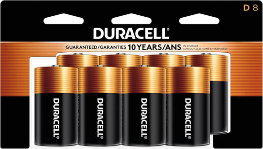 Alkaline D Batteries - 8 Pack - #17323