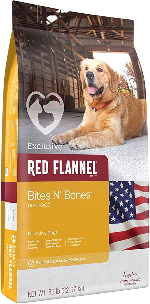 Dog Food Bites N' Bones - Red Flannel - 50 Lbs - #30550