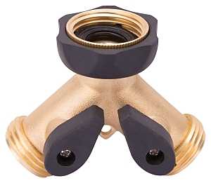 Hose Connector Brass 2-Way Y - 3/4" - #16939