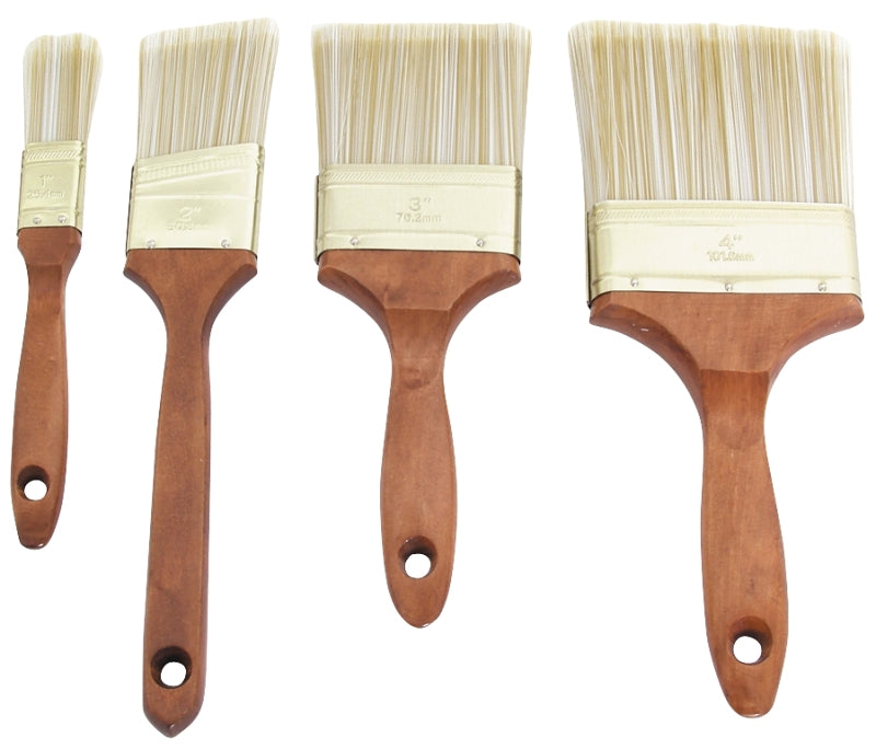 Paint Brush Polyester Set Wood - 4 Piece - #19203