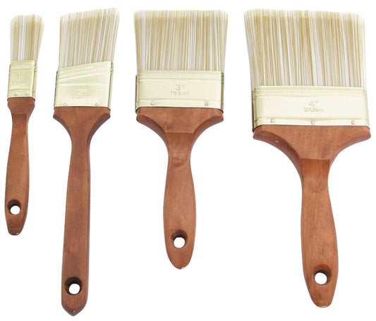 Paint Brush Polyester Set Wood - 4 Piece - #19203