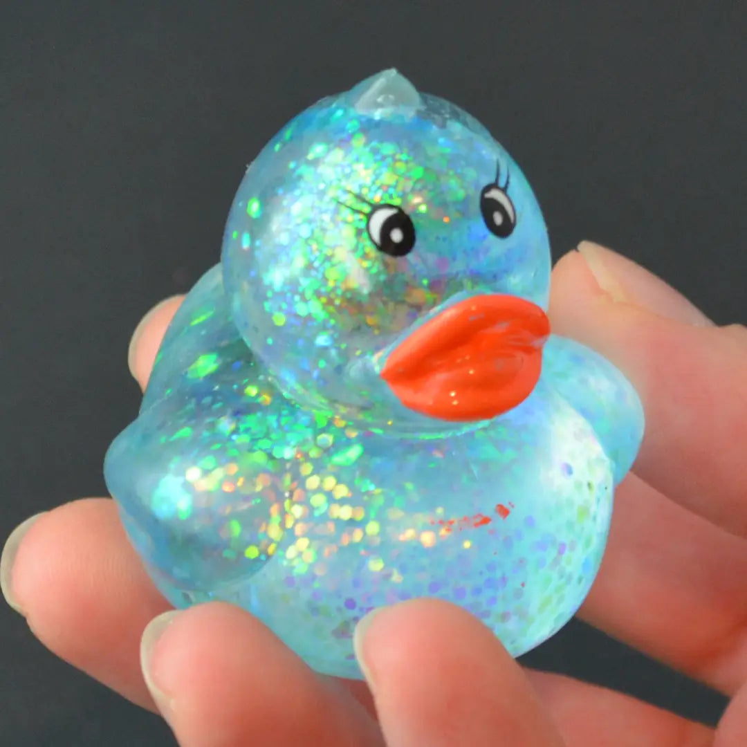Mini Glitter Duck Sugar Squishy Squeeze Toy - #