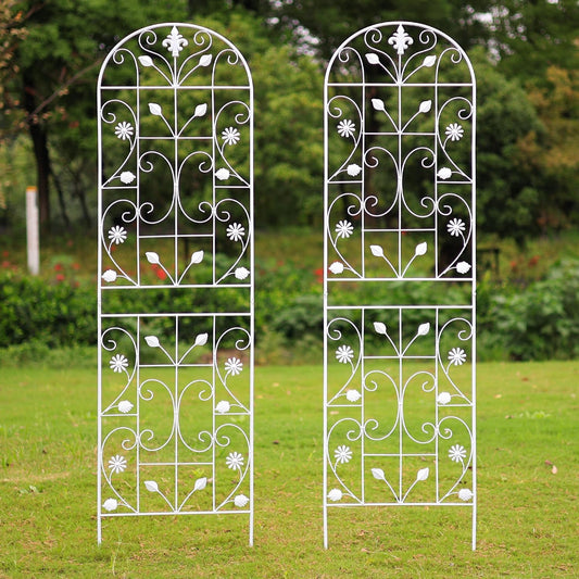 White Metal Trellis - 70.8"x19.6" - Rustproof - #32710