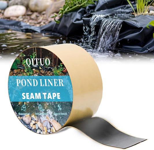 Ponder Liner Seam Tape - Qituo - Black - Double Sided - 3" x 30' - #32854