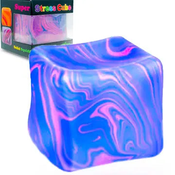 Blue Marbled Nice Cube Toy - #33024