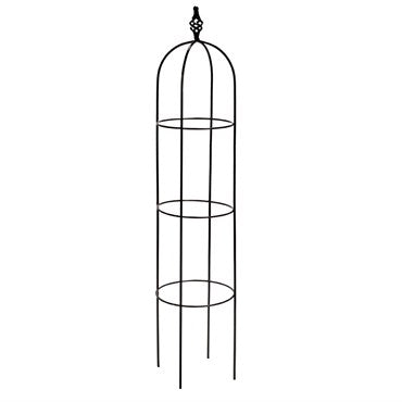 Black Obelisk w/ Spiral Twist - Metal - 56" x 10.5" - #32669