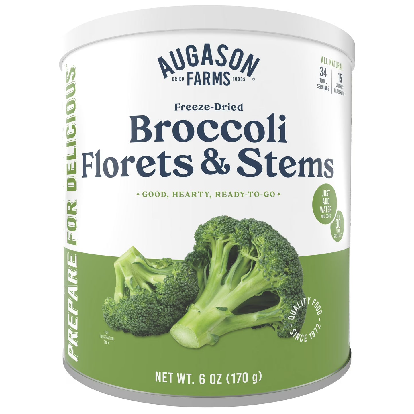Broccoli Florets & Stems - 6 oz - Augason Farms - #19652
