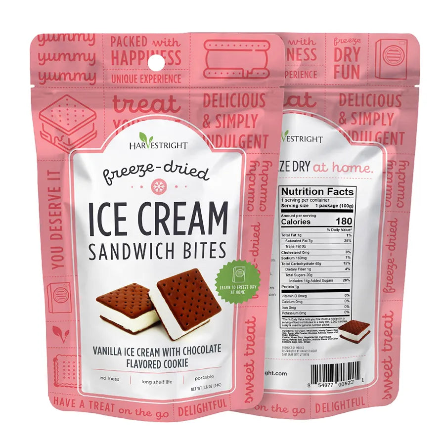Freeze Dried Ice Cream Sandwhich Bites  - NET WT. 1.6 oz - Harvest Right - #32697