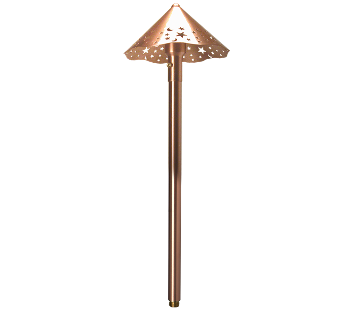 Copper Camelot Path Light - 25' Wire Lead - #12565