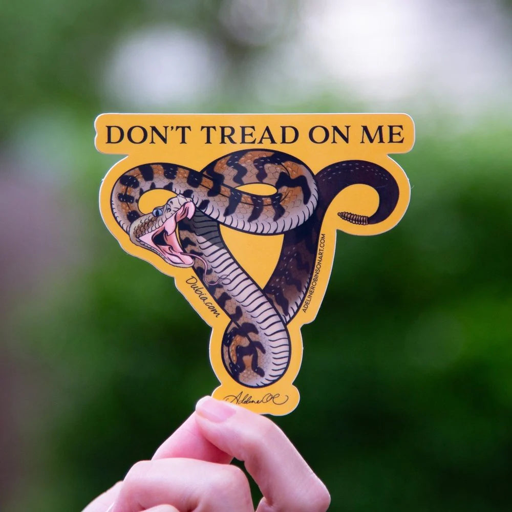 Sticker Don't Tread Die-Cut - Words/Snake - Large - #30492