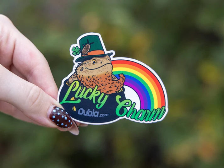 Lucky Charm Beardie Sticker - Die-Cut - #32501