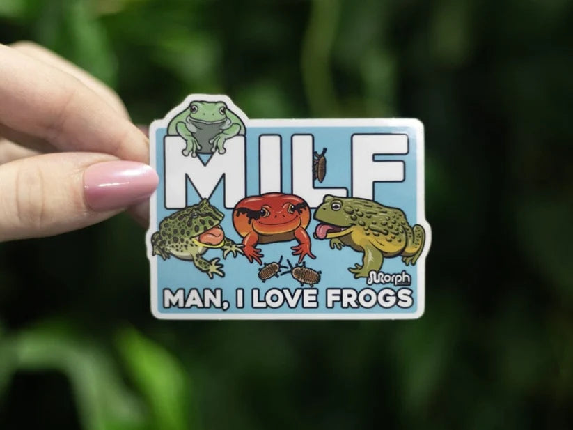 Man, I Love Frogs Sticker - #33395