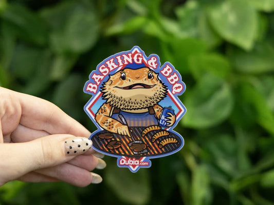 Basking & BBQ Sticker - Die-Cut - #33223