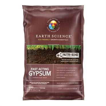 Fast Acting Gypsum - Earth Science - 25 Lbs - 5,000 Sq Ft Coverage - #32886