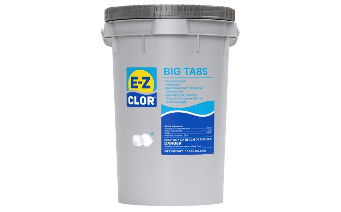 3" Big Tabs EZ-Clor Chlorine Tablets - 50 Lbs - EZC-50-3550 - #30378