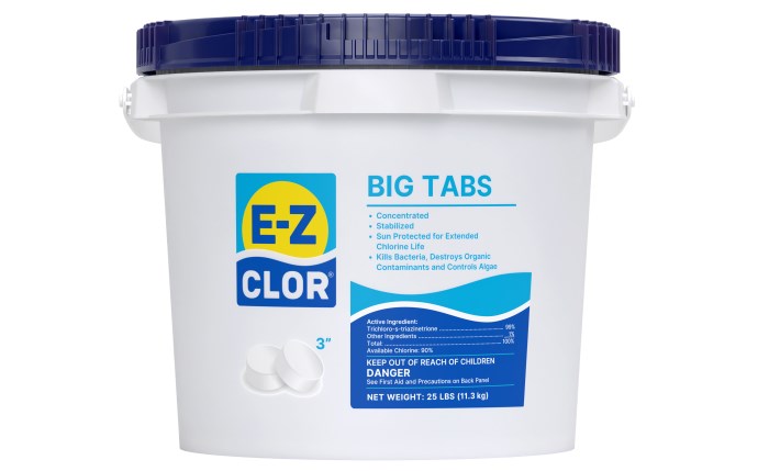 3" Big Tabs EZ-Clor Chlorine Tablets - 25 Lbs - EZC-50-3524 - #15515