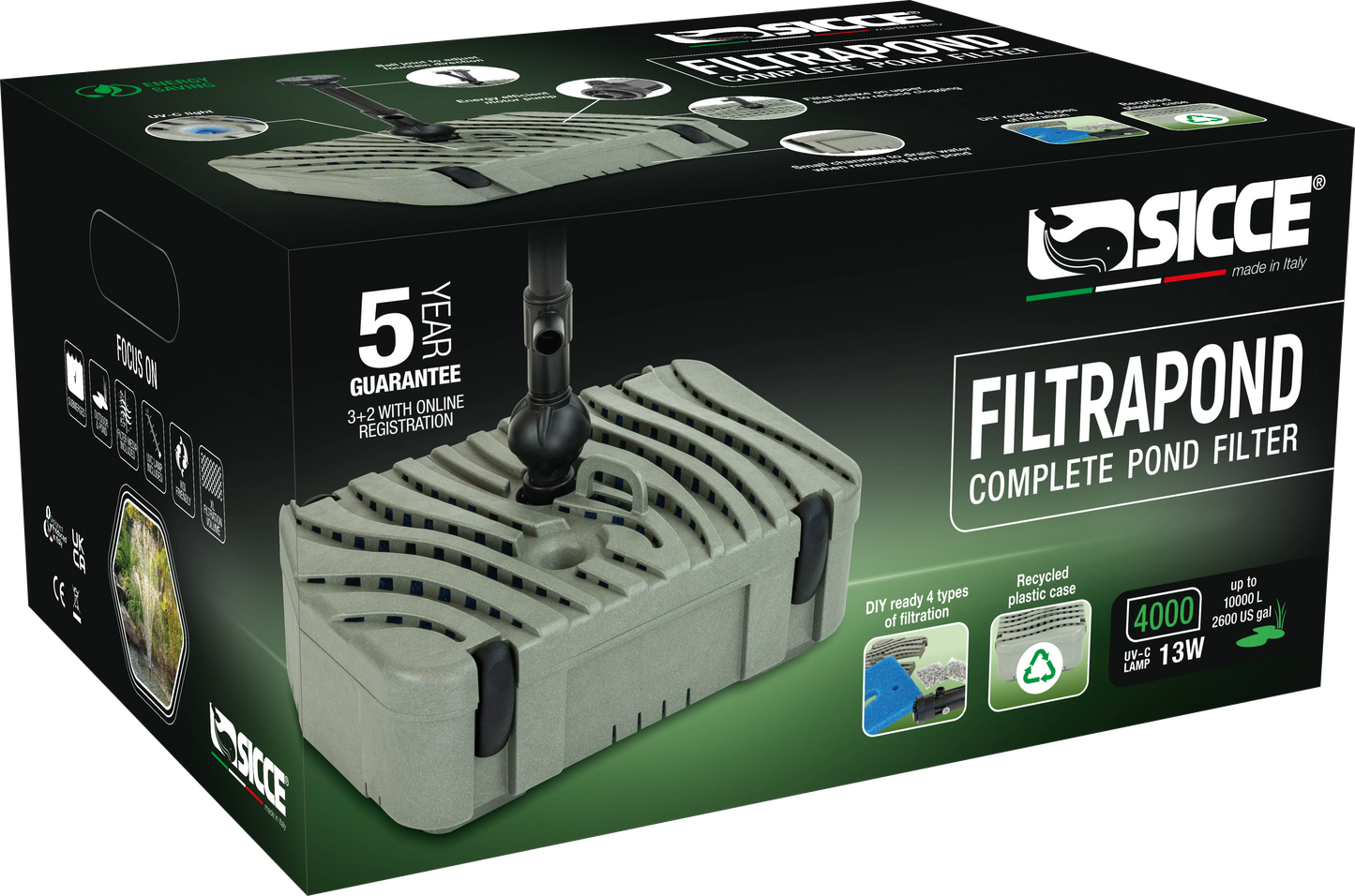 Filtrapond - Complete Pond Filter - Sicce - 400 GPH - 1500 - #31596