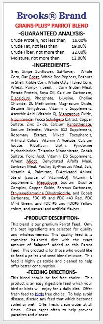 Parrot Grains Plus - 20 lbs - #18092