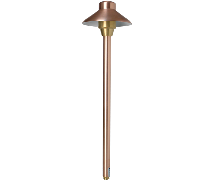 Weathered Brass Illuminator Path Light - 25' Wire Lead - 12" Riser - #26693