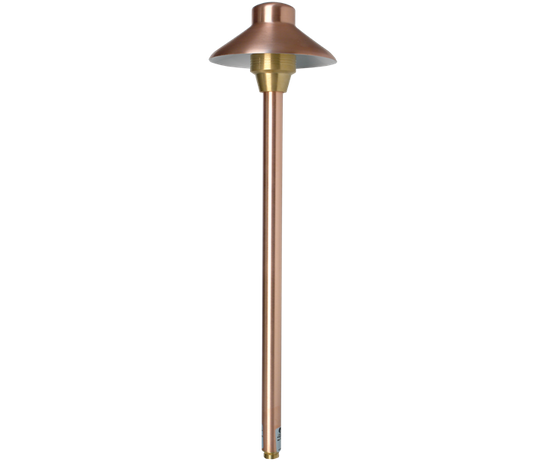 Weathered Brass Illuminator Path Light - 25' Wire Lead - 12" Riser - #26693
