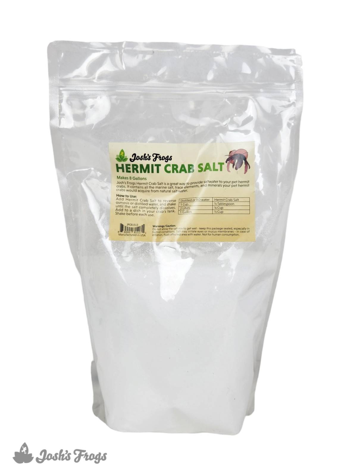 Hermit Crab Salt - Josh's Frogs - Makes 8 Gallons - #31536