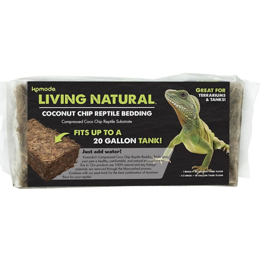 Komodo Coconut Chip Reptile Bedding Brick – 20G  - #29902